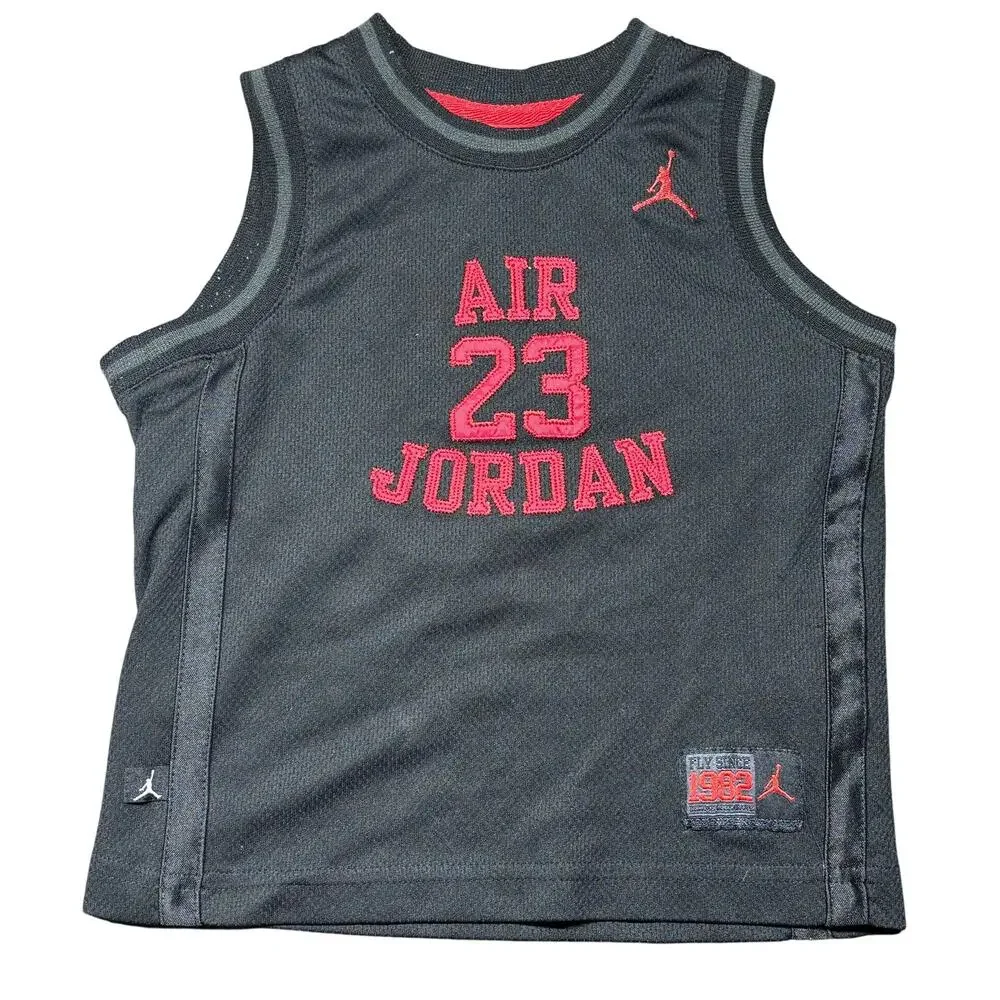 Nike Air Basketball Jersey Toddler Boys 3T Black/Red #23 Michael Jordan Jumpman